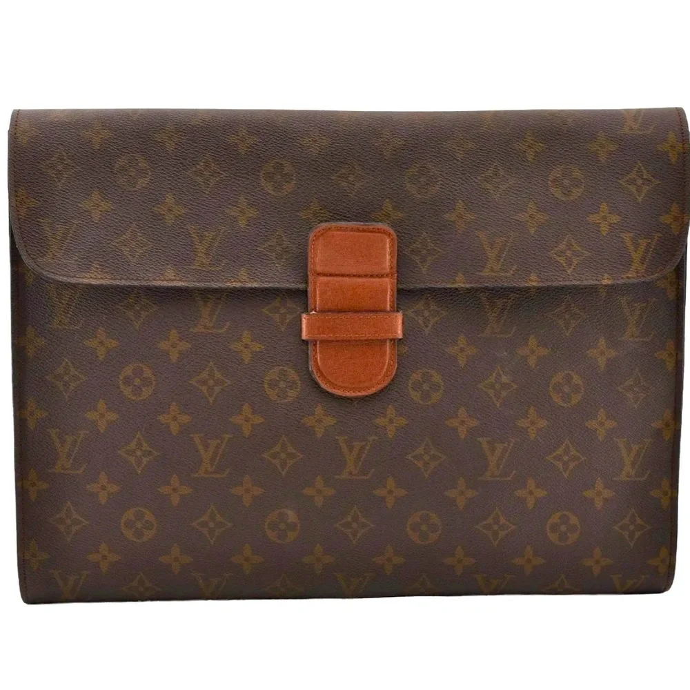 Louis Vuitton Monogram Poche Ministre Document Case Authentic Vintage 70s Model